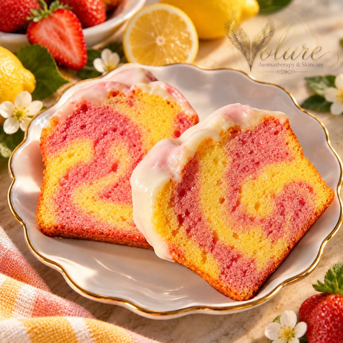 Strawberry Lemon Pound Cake
